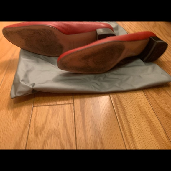 Red Leather Prada Loafers - Picture 3 of 3